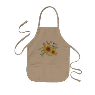 sunflower spring kids apron