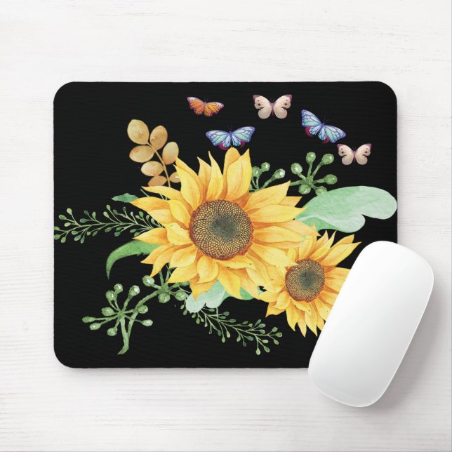 sunflower spring mouse mat (With Mouse)