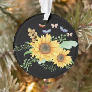 sunflower spring ornament