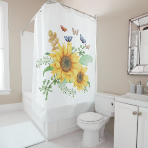 sunflower spring shower curtain