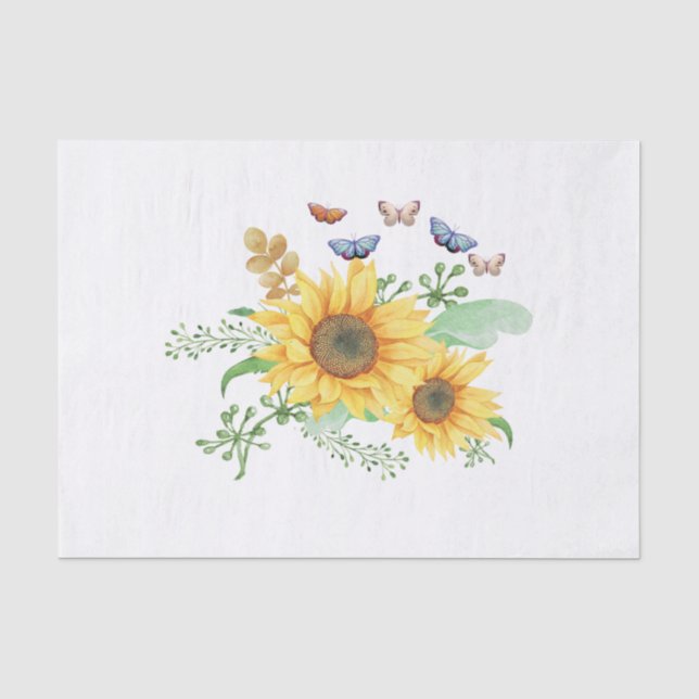 sunflower spring tissue paper (Front)