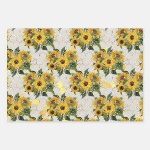 Sunflower Spring Wrapping Paper Sheet