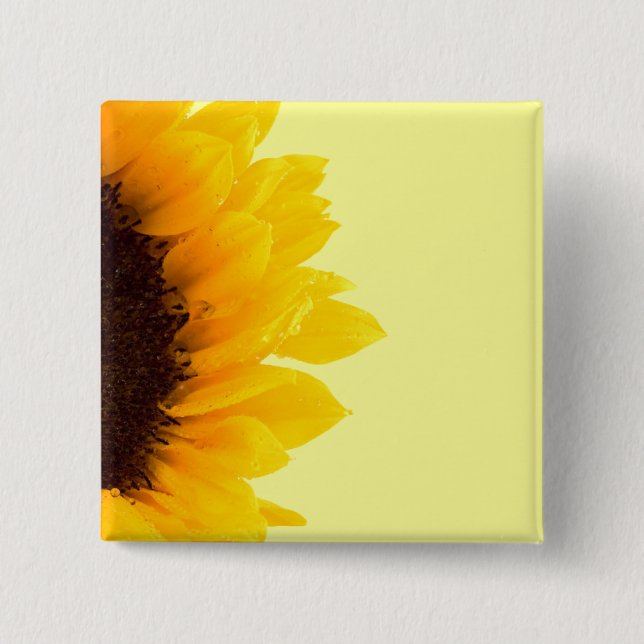 sunflower square button by Petr Kratochvil (Front)