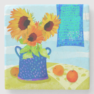 Sunflower Square Coaster