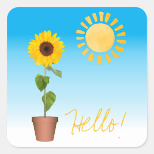 Sunflower Square Sticker