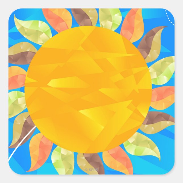 Sunflower Square Sticker (Front)