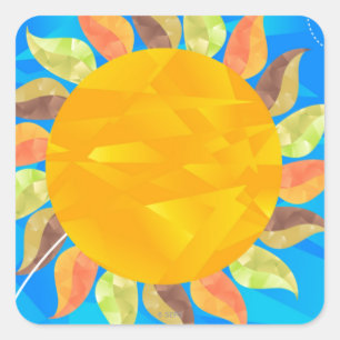 Sunflower Square Sticker
