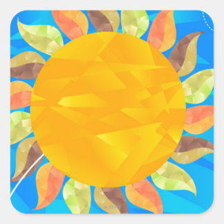 Sunflower Square Sticker