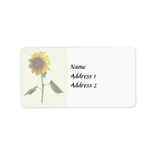 Sunflower Standing Tall Wedding Products Label