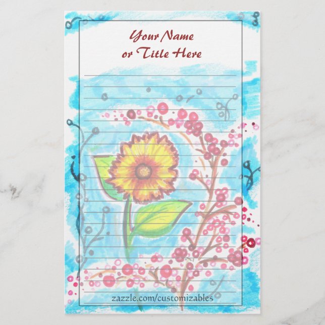 Sunflower Stationery (Front)