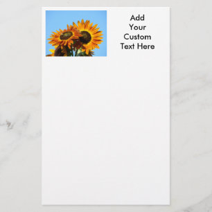 SUNFLOWER Stationery Custom Personal Sun Flowers