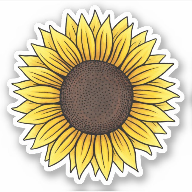 Sunflower sticker (Front)