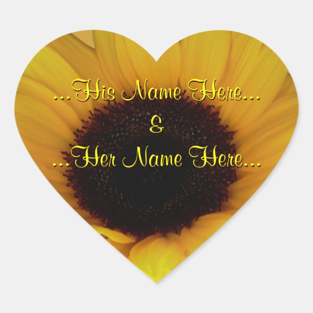 Sunflower Stickers Personalised Sunflower Stickers (Front)