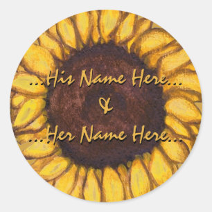Sunflower Stickers Personalised Sunflower Stickers