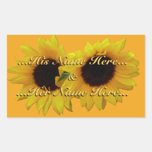 Sunflower Stickers Personalised Sunflower Stickers