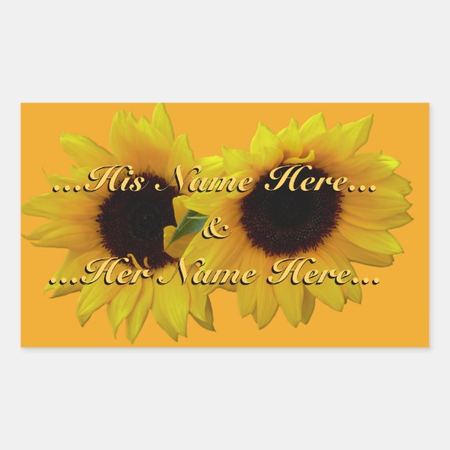 Sunflower Stickers Personalised Sunflower Stickers (Front)