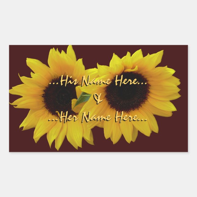 Sunflower Stickers Personalised Sunflower Stickers (Front)