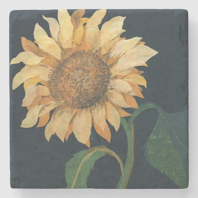 Sunflower Stone Coaster (Front)