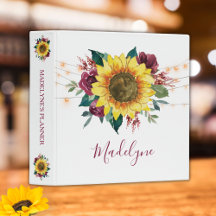 Sunflower String Lights Floral Watercolor