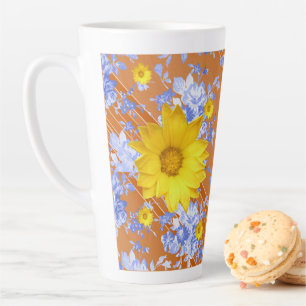 Sunflower Stripe Latte Mug