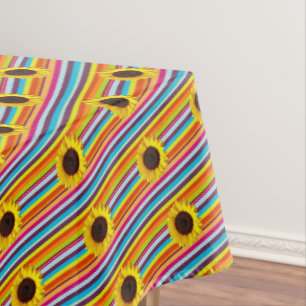 Sunflower Stripe Tablecloth
