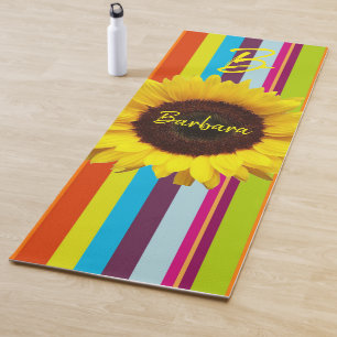 Sunflower Stripe Yoga Mat