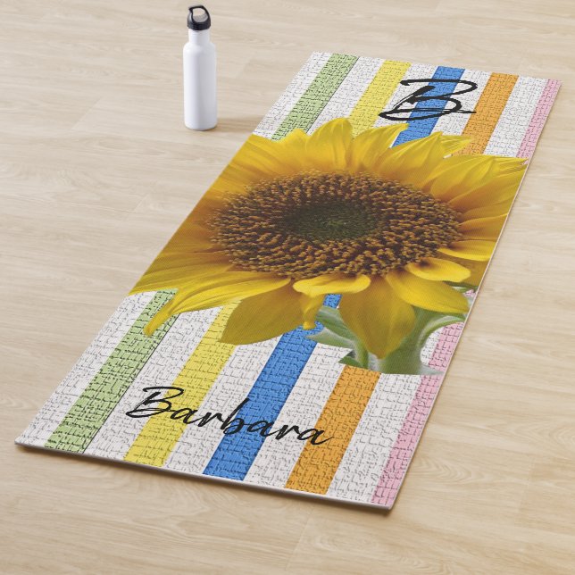 Sunflower Stripe Yoga Mat (In Situ)