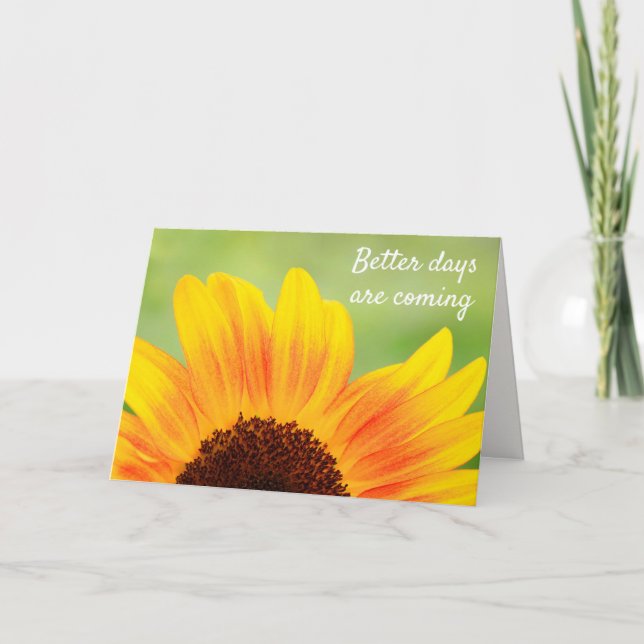 Sunflower Stronger Than Cancer  Card (Front)
