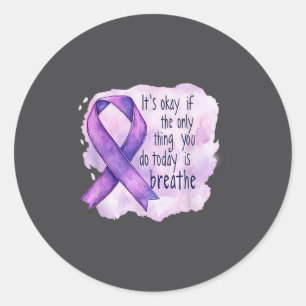 Sunflower Suicide Awareness  Classic Round Sticker