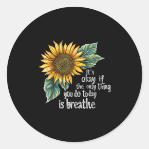 Sunflower Suicide Awareness  Classic Round Sticker
