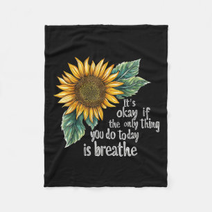 Sunflower Suicide Awareness  Fleece Blanket