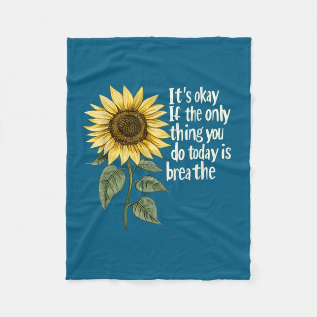 Sunflower Suicide Awareness  Fleece Blanket (Front)