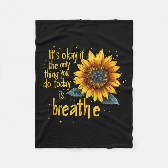 Sunflower Suicide Awareness  Fleece Blanket (Front)
