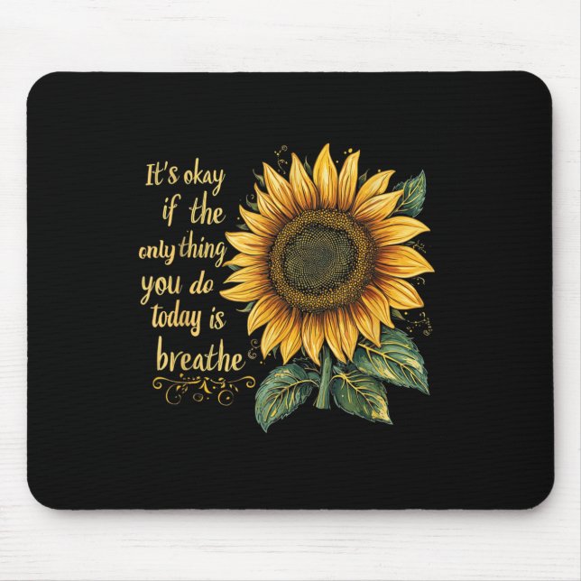 Sunflower Suicide Awareness  Mouse Mat (Front)