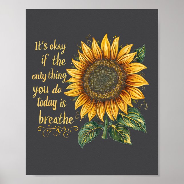 Sunflower Suicide Awareness  Poster (Front)