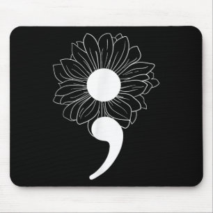 Sunflower Suicide Awareness Shirt Mental Health Su Mouse Mat