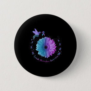 Sunflower Suicide Prevention Awareness 6 Cm Round Badge