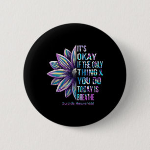 Sunflower Suicide Prevention Awareness Month Famil 6 Cm Round Badge