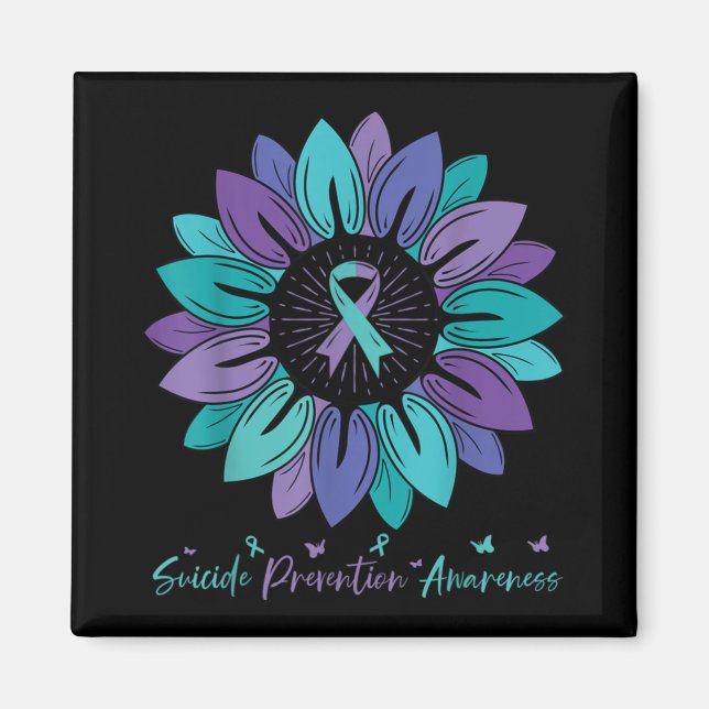 Sunflower Suicide Prevention Awareness Month  Magnet (Front)