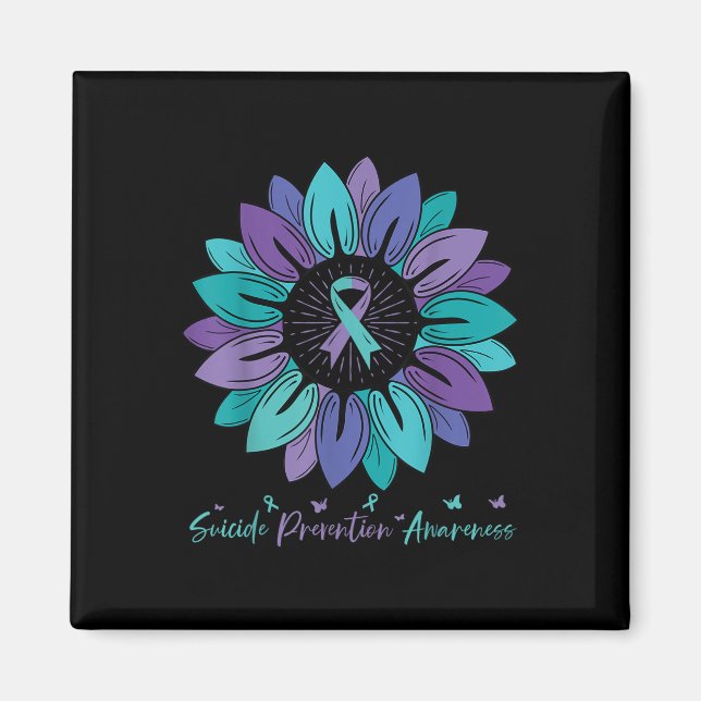 Sunflower Suicide Prevention Awareness Month  Magnet (Front)