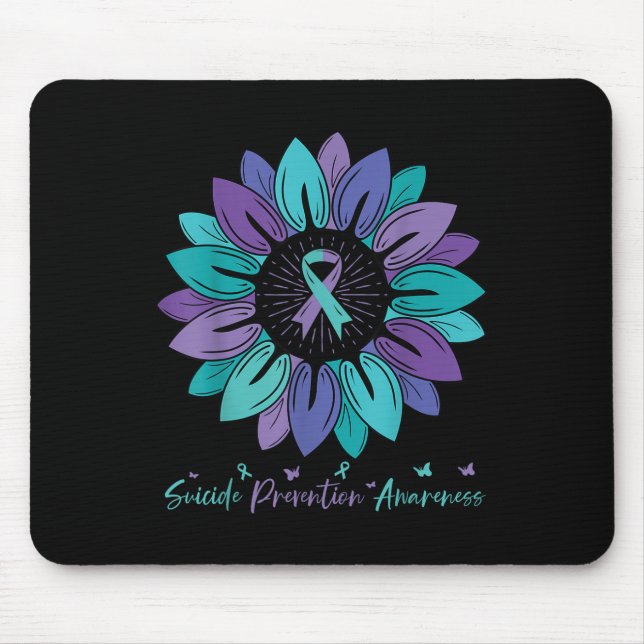 Sunflower Suicide Prevention Awareness Month  Mouse Mat (Front)