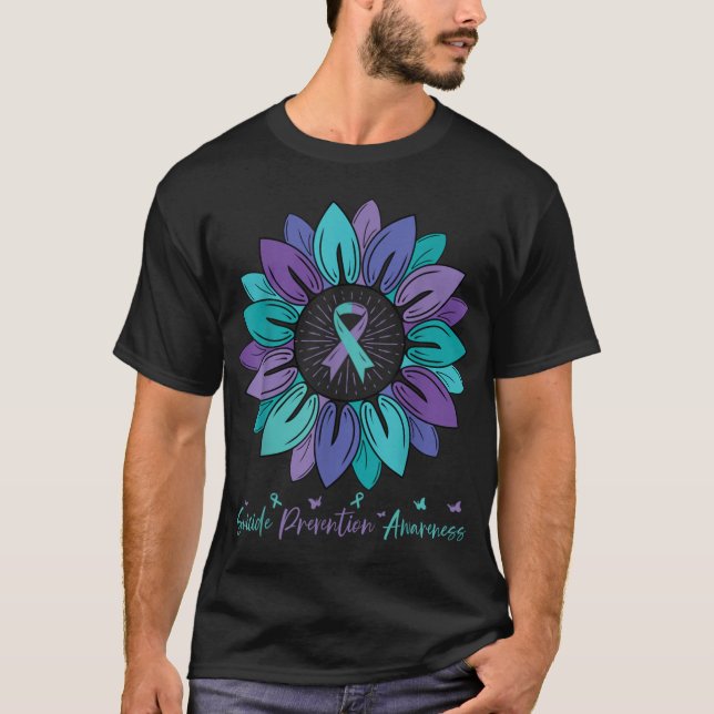 Sunflower Suicide Prevention Awareness Month  T-Shirt (Front)
