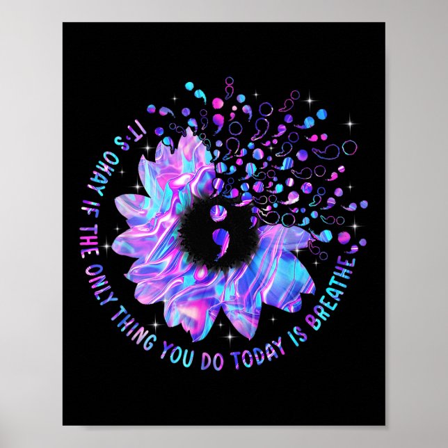 Sunflower Suicide Prevention Awareness Week Semico Poster (Front)