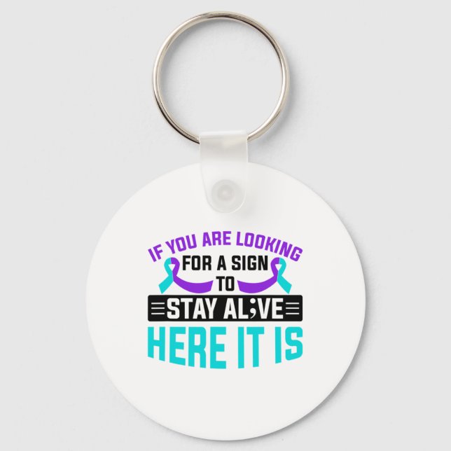 Sunflower Suicide Prevention Suicide Awareness 3  Key Ring (Front)