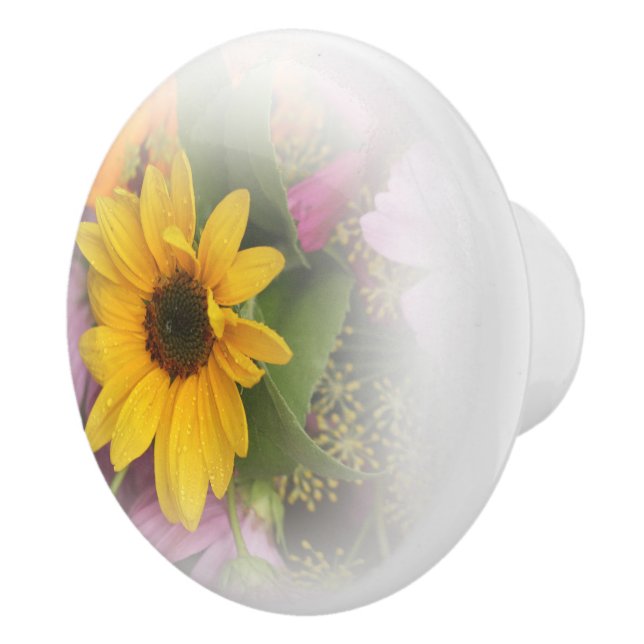 Sunflower, Summer, Garden, Mystery, Ceramic Pull (Right)