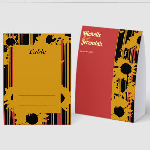 Sunflower Summer Gold Red Wedding