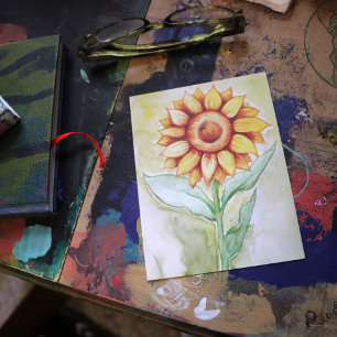 Sunflower Summer Postcard