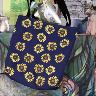 Sunflower summer sunshine tote bag