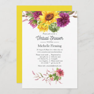 Sunflower Summer Virtual Baby Shower Invitation