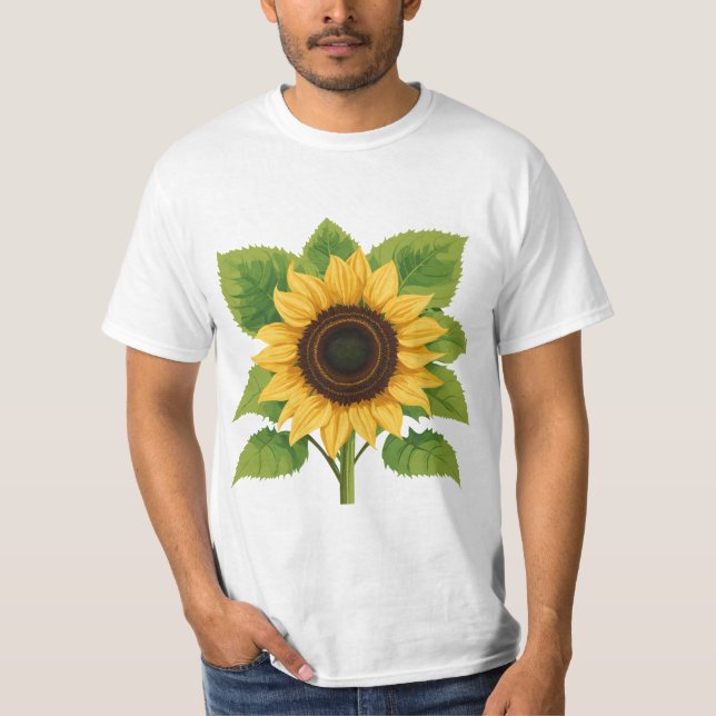Sunflower & Sun – Symbol of Optimism & Growth T-Shirt (Front)